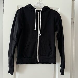 H&M divided black zip up hoodie. Size M. Shrunken/cropped fit. Great basic!